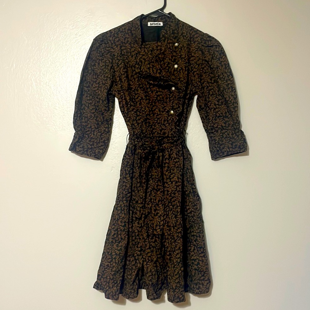 Batsheva Dress Black and Brown Size 2